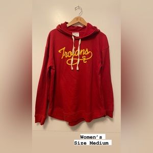 Champion USC Trojans Medium hooded long sweatshirt with embroidered logo.